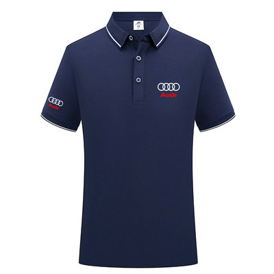 Polo Audi Homme Tennis Manches Courtes 2023 Polo Extérieur été Loisirs Sports T-Shirt